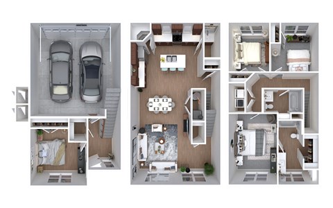 Floor plan for 4 beds, 2.5 baths, 1809 sqft